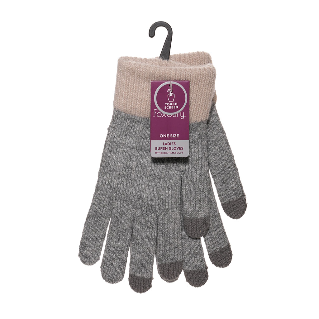 Ladies Brushed Gloves Touch Screen (Pack of 12)