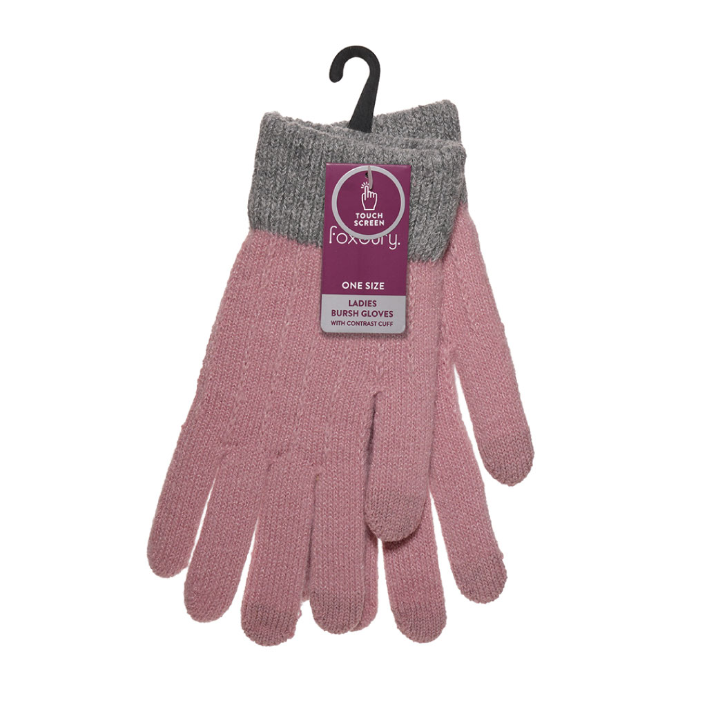 Ladies Brushed Gloves Touch Screen (Pack of 12)