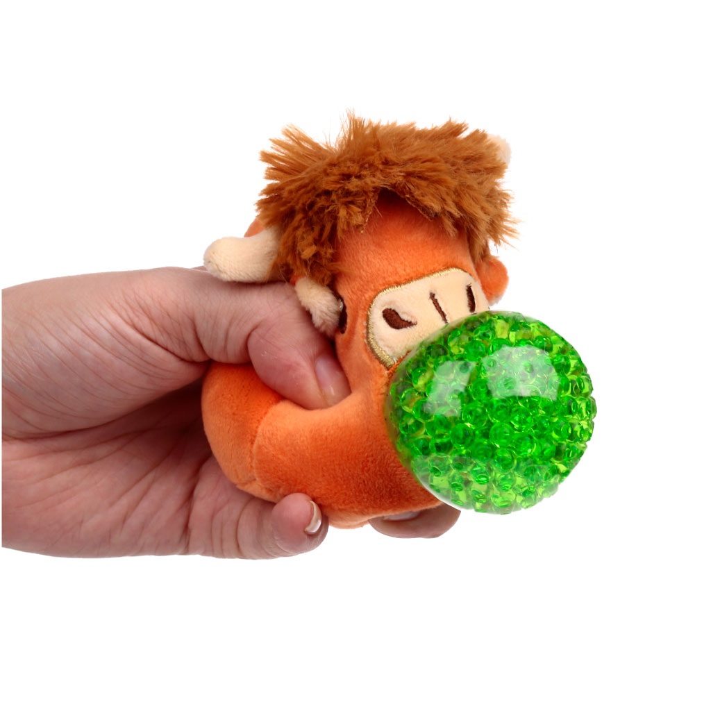 Queasy Squeezies Highland Coo Cow Plush Squeezy Toy (Pack of 12)