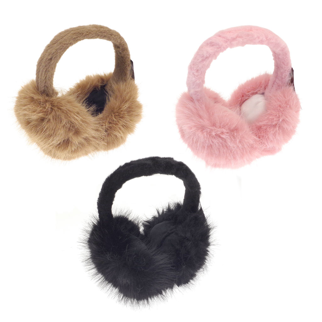 Premium Faux Fur Ear Muffs (Pack of 12)