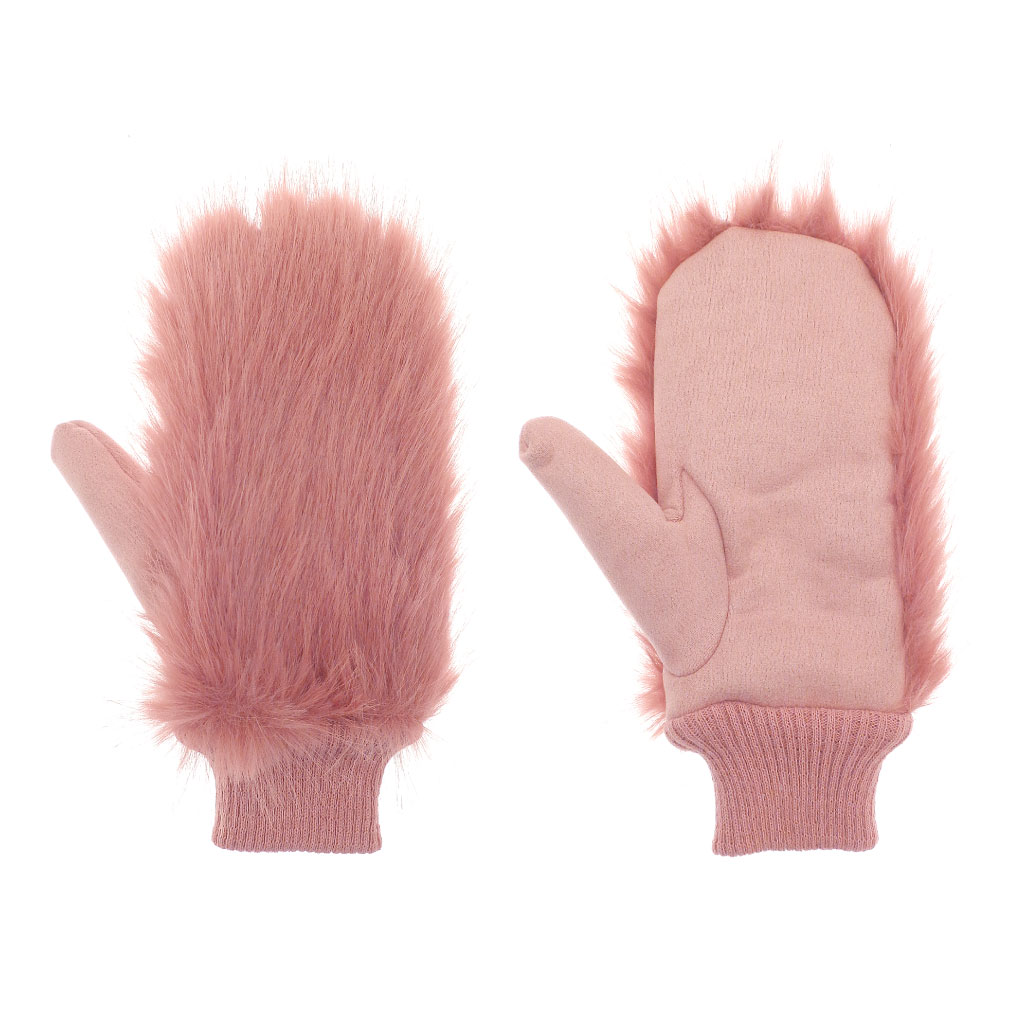 Premium Faux Fur Mittens (Pack of 12)