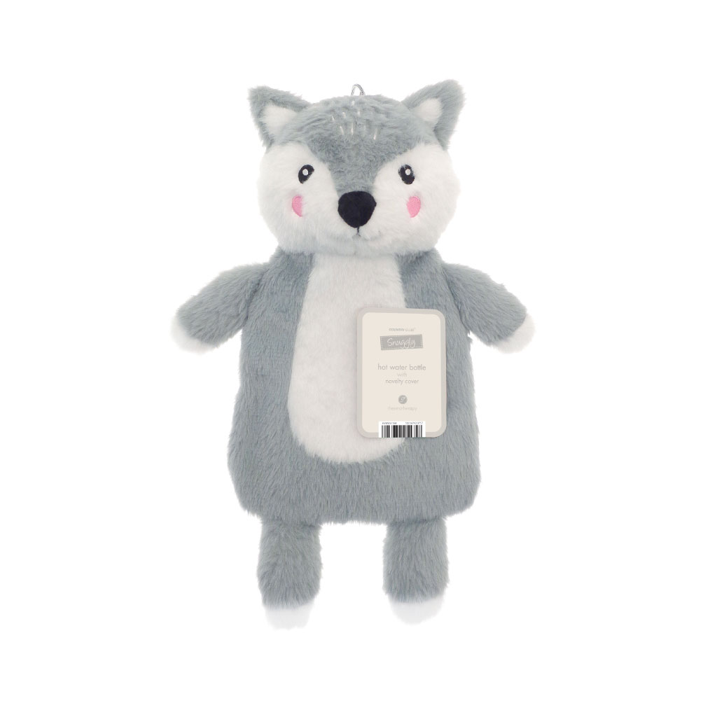 Hot Water Bottle with Novelty Cover - Assorted Snuggly Designs