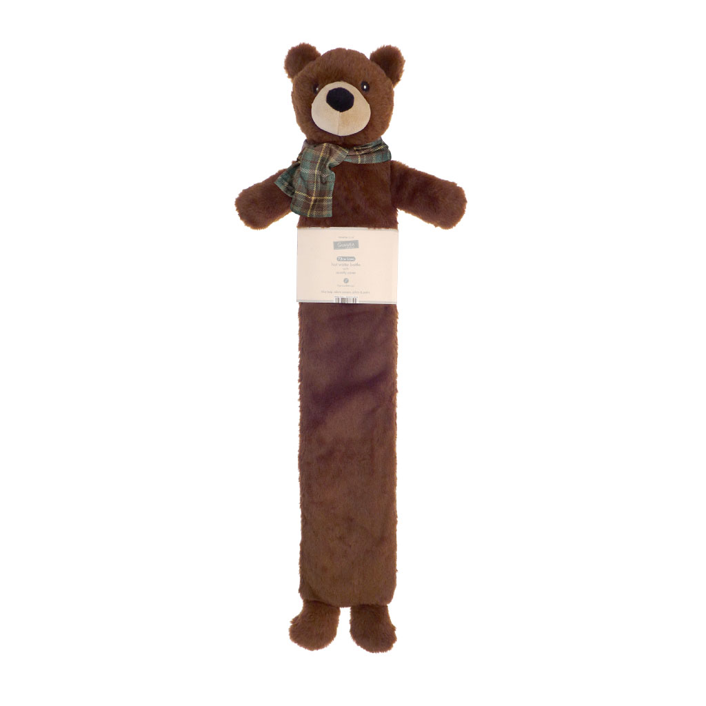 Long Hot Water Bottle with Novelty Cover - Assorted Snuggly Designs