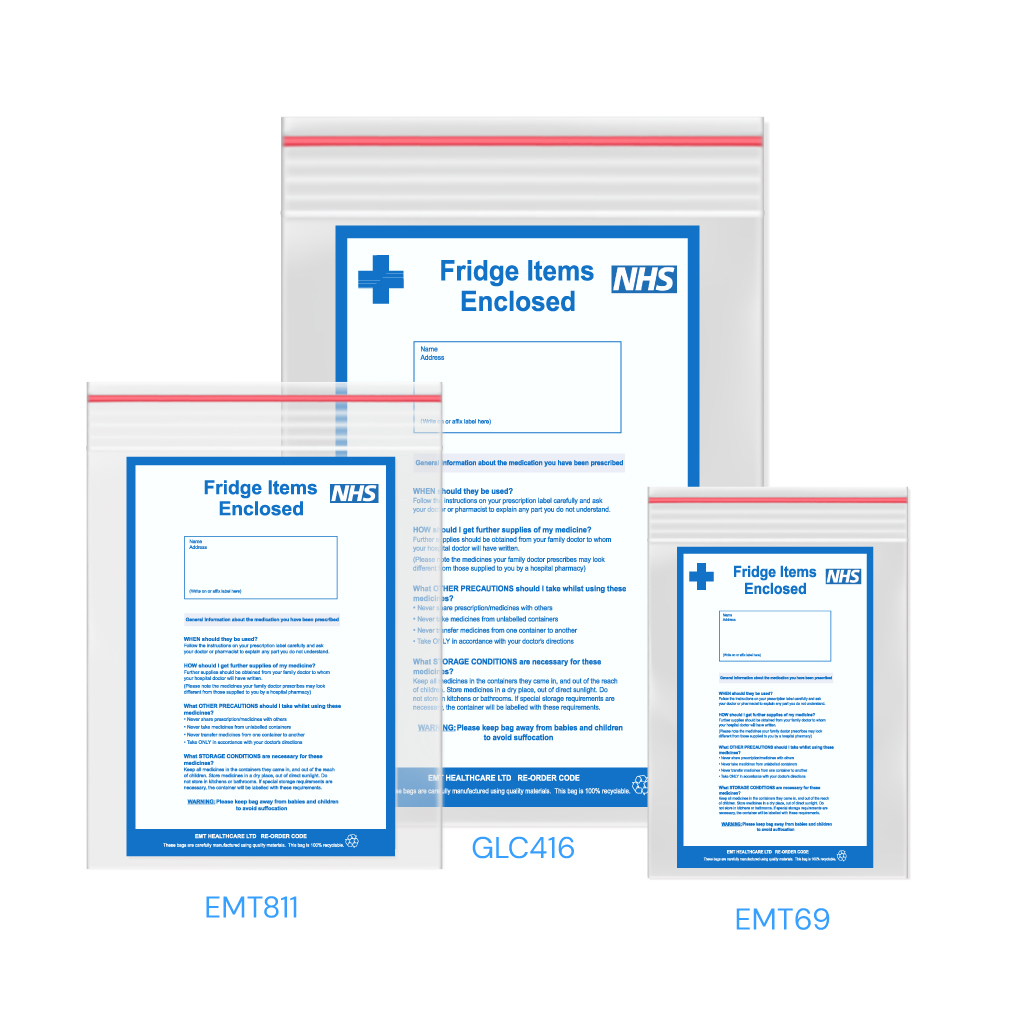 Polygrip Self Seal Fridge Bags 150x225mm+75mm