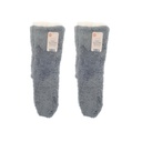 Teddy Slipper Socks Grey/Pink Assorted Sizes 