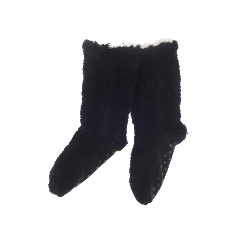 Teddy Slipper Socks Grey/Pink Assorted Sizes 