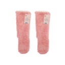 Teddy Slipper Socks Grey/Pink Assorted Sizes 