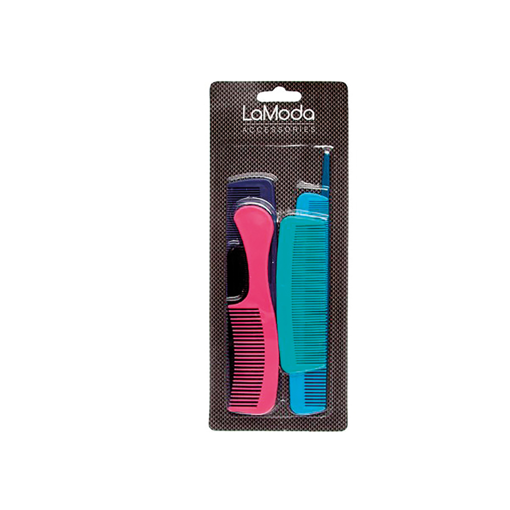 LM Family Pack Combs Coloured 6Pcs