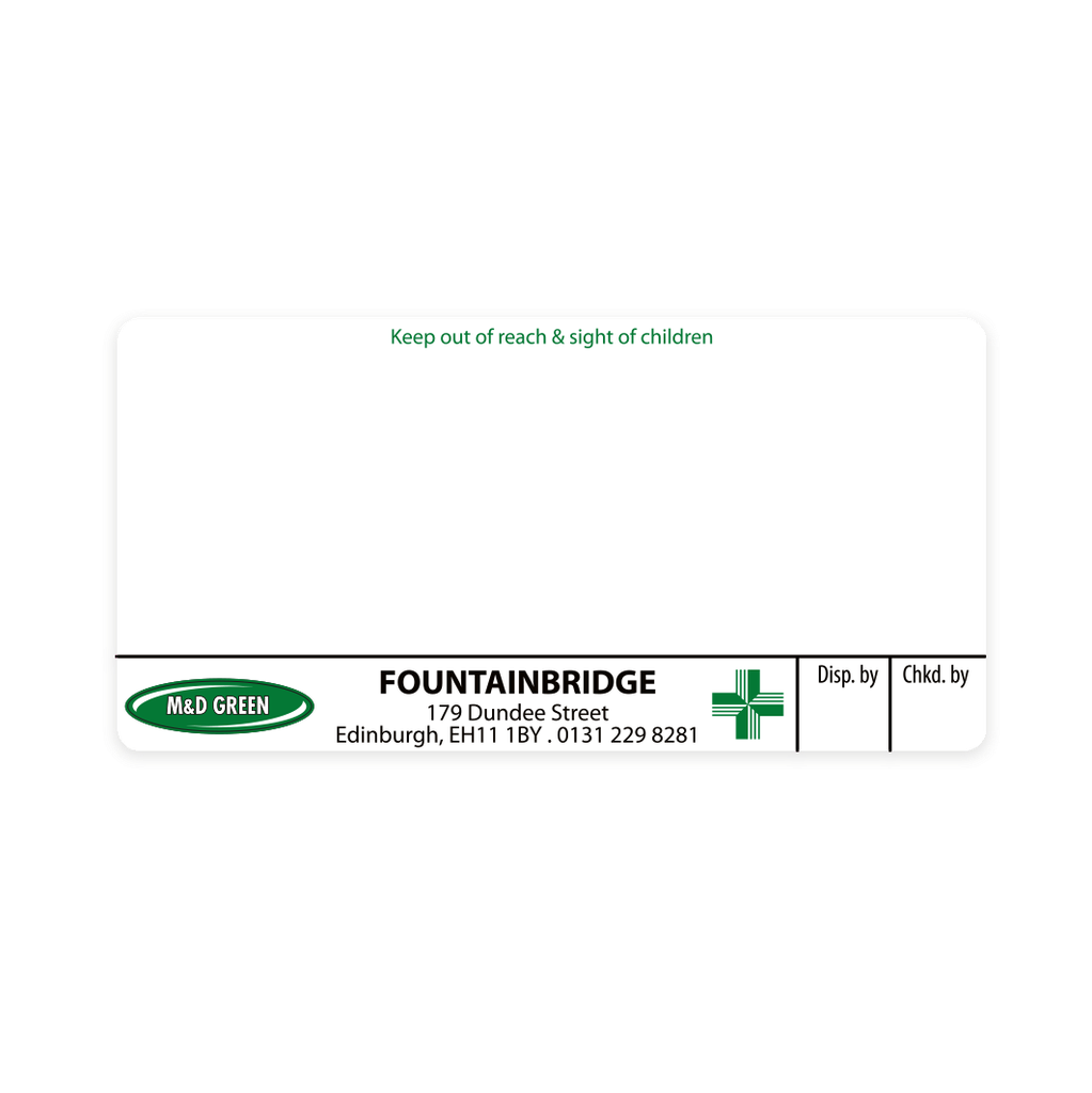 M&D Green Fountainbridge Labels