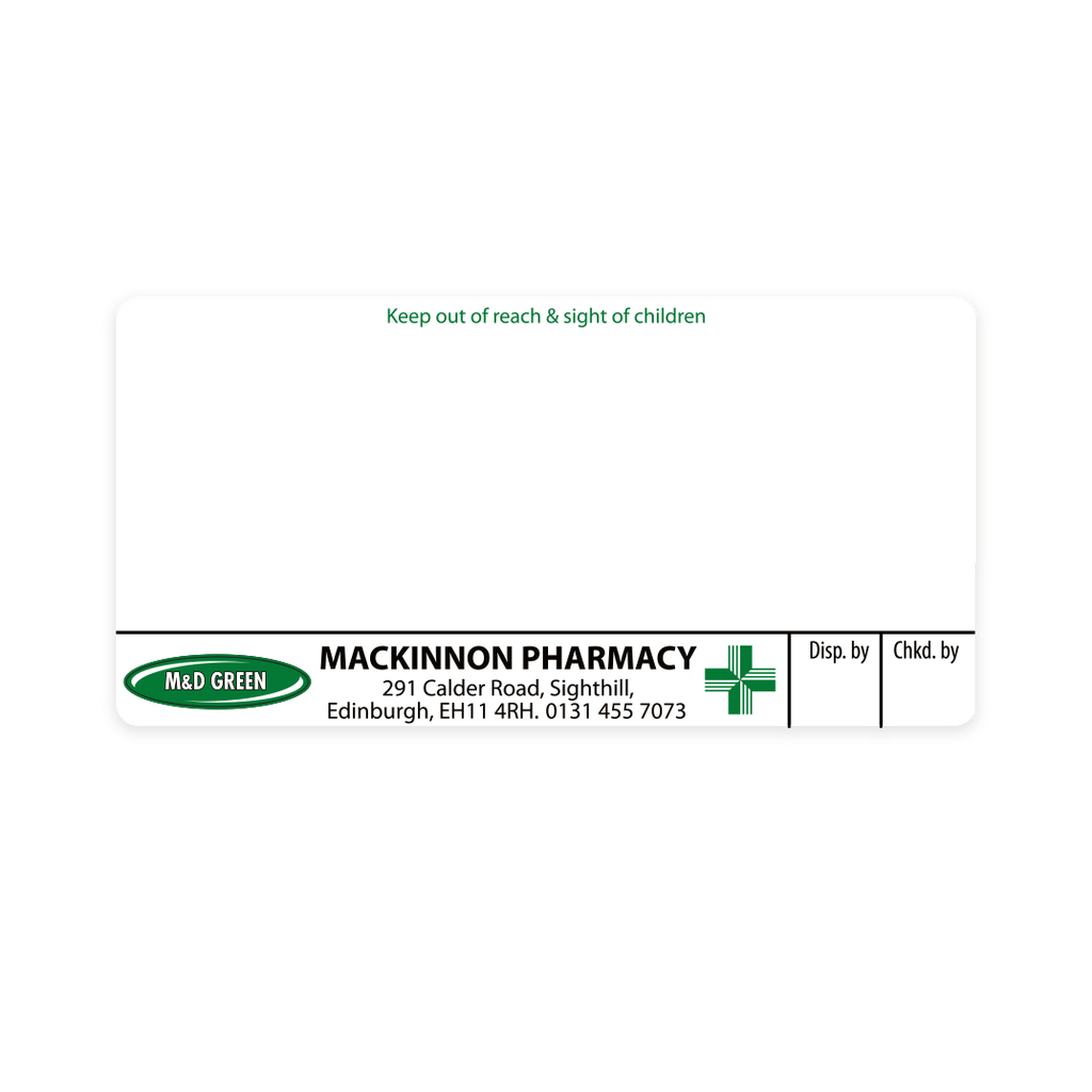 [EMT4427] M&D Green Mackinnon Pharmacy Labels