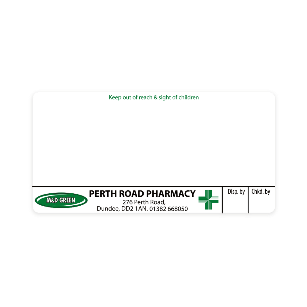[EMT4431] M&D Green Perth Road Pharmacy Labels