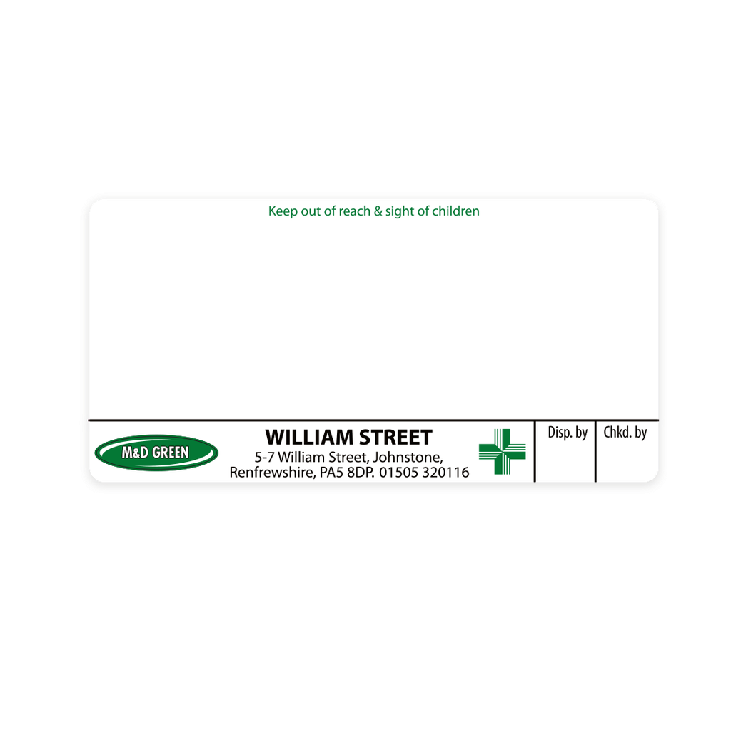 M&D Green William Street Labels