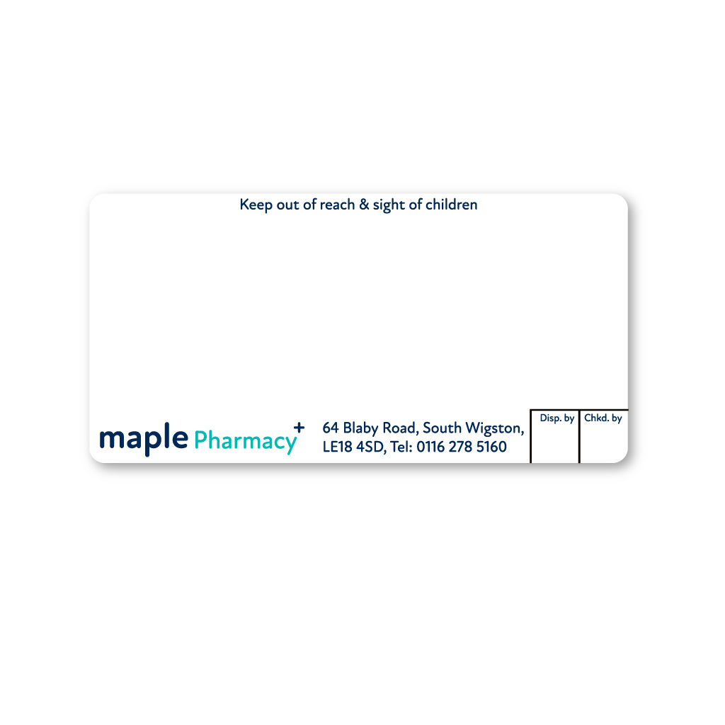 [EMT1955] Maple Pharmacy Labels 64 Blaby Road