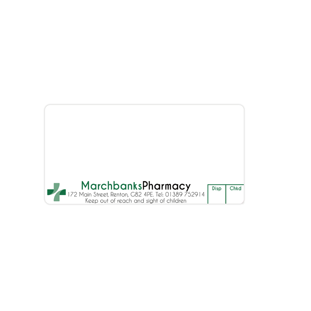 Central Pharmacies (Marchbanks) Pharmacy Labels 