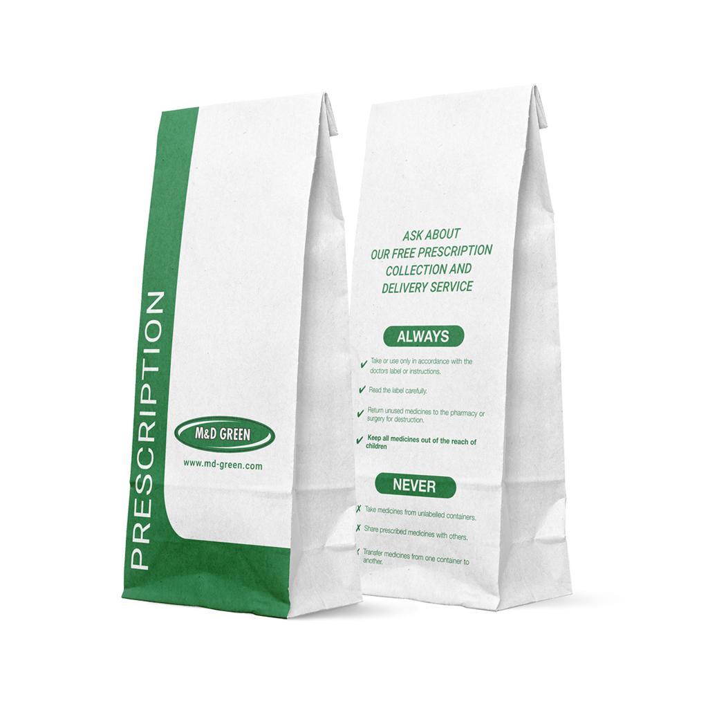 P4 MD Green Prescription Bags