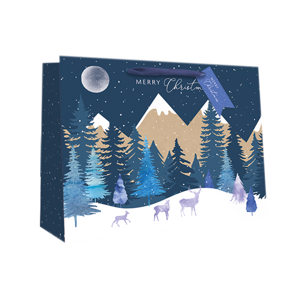 Midnight Forest Design Large Gift Bag