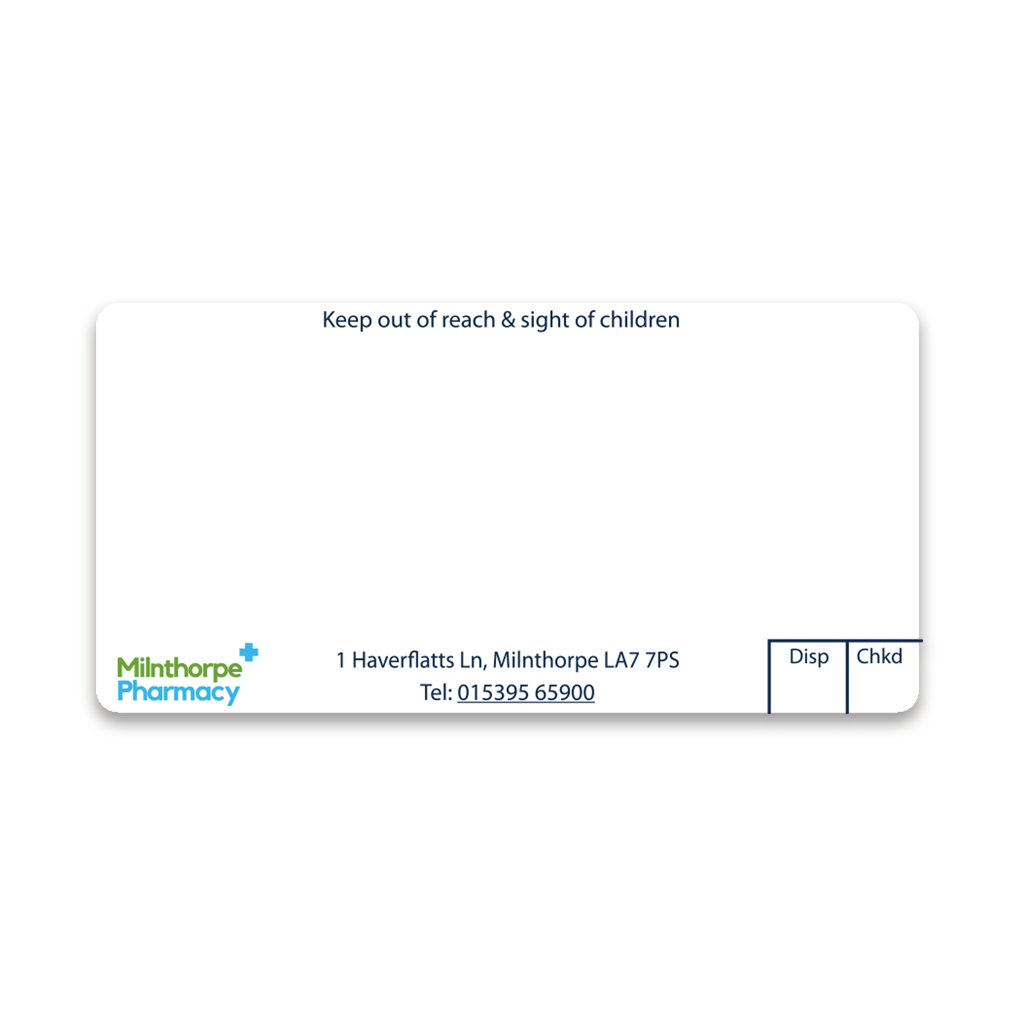 [EMT4549] Milnthorpe Pharmacy Labels