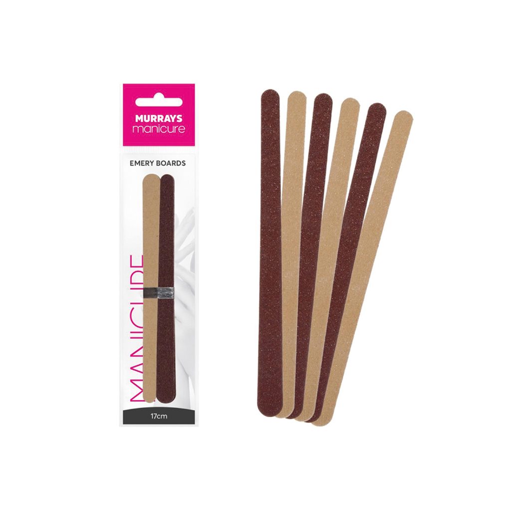 [MM2107] Murrays Manicure Emery Boards - 17cm (Pack of 12)