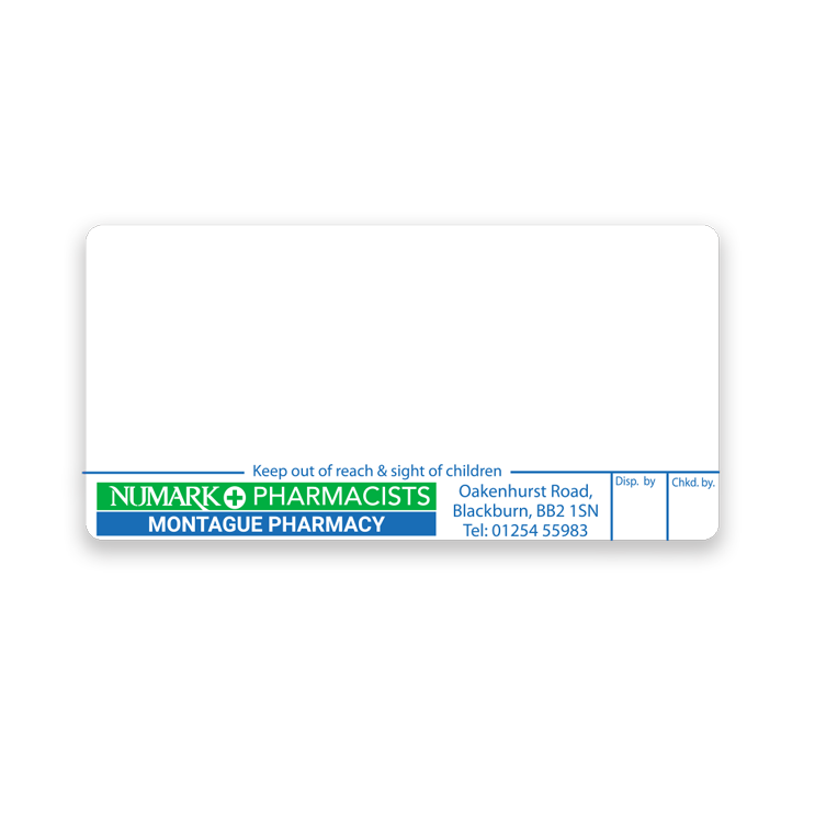 [EMT4383] Montague Pharmacy Labels