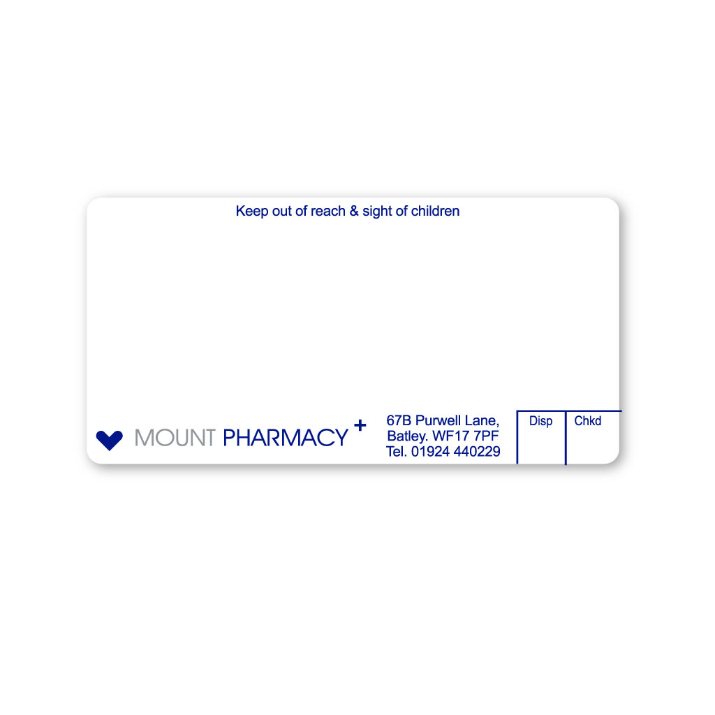 [AZEMT2937] Ascent Group   Mount Pharmacy (Batley) Labels