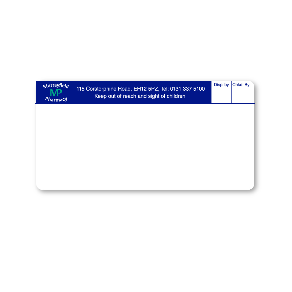 [AZEMT3753] Murrayfield Pharmacy Labels