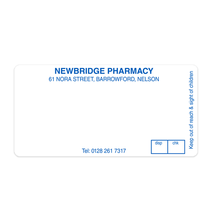 [AZEMT2297] Newbridge Pharmacy Labels NEW026