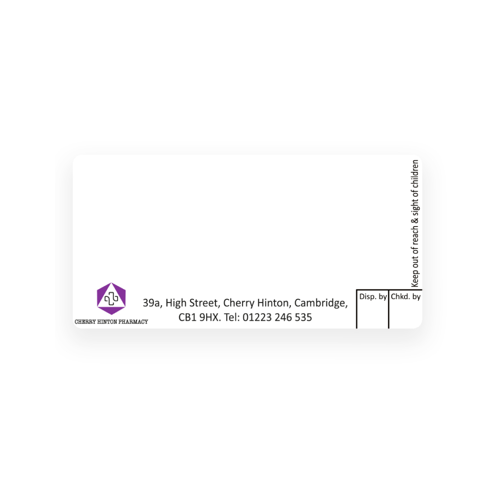 [EMT1843] Cherry Hinton Pharmacy Labels