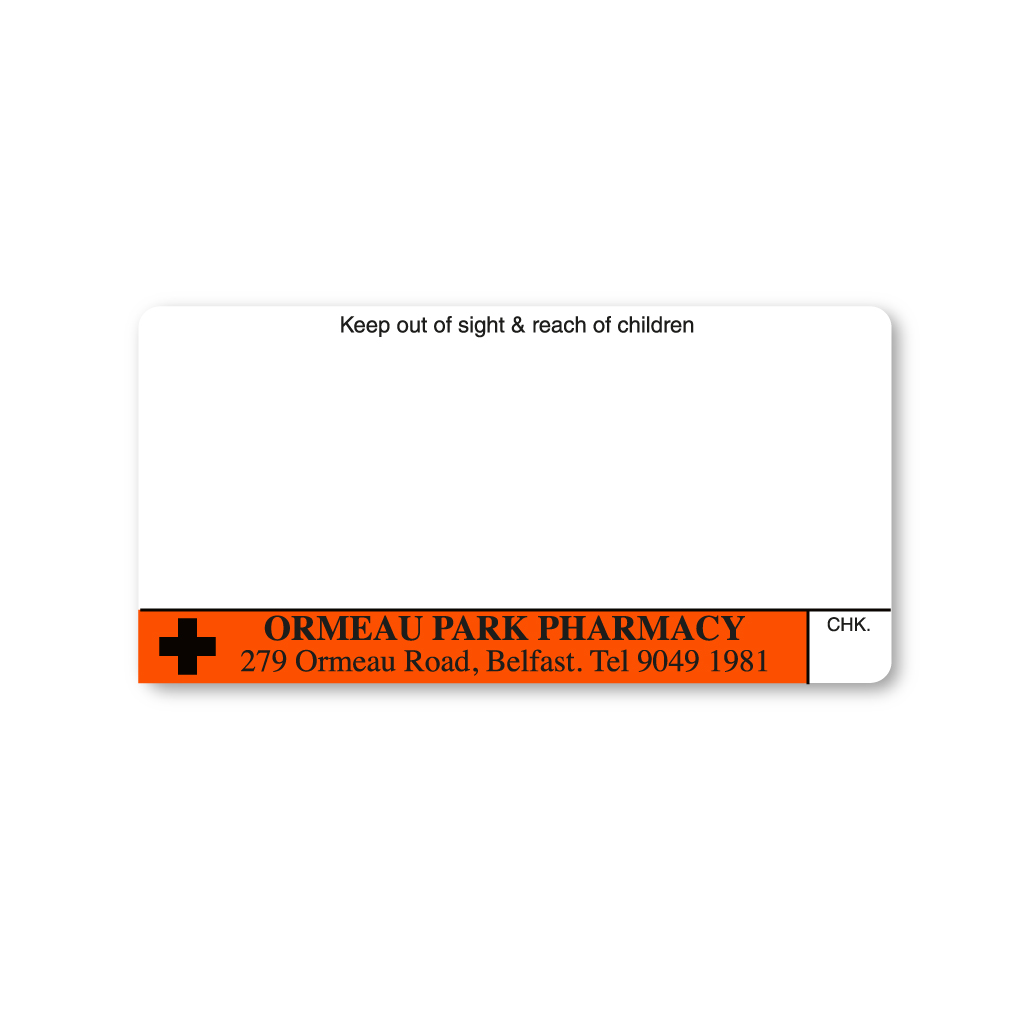 Ormeau Park Pharmacy Labels 
