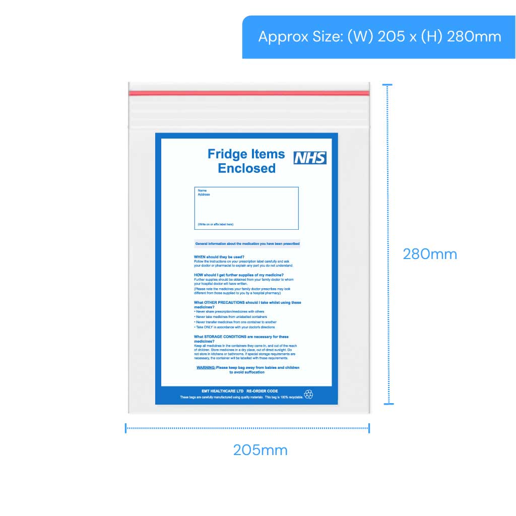 Polygrip Self Seal Fridge Bags 205x280mmx75mm
