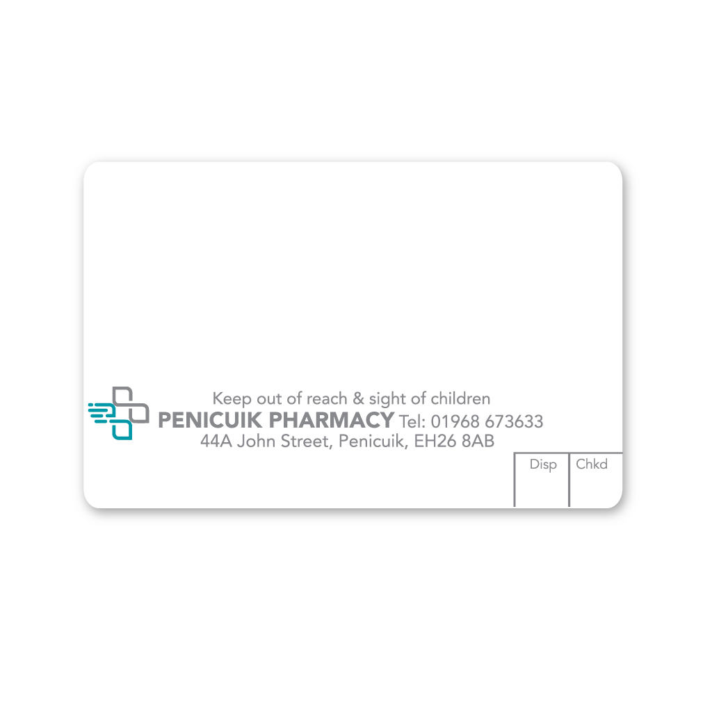 [BREMT3109] Penicuik Pharmacy Labels 