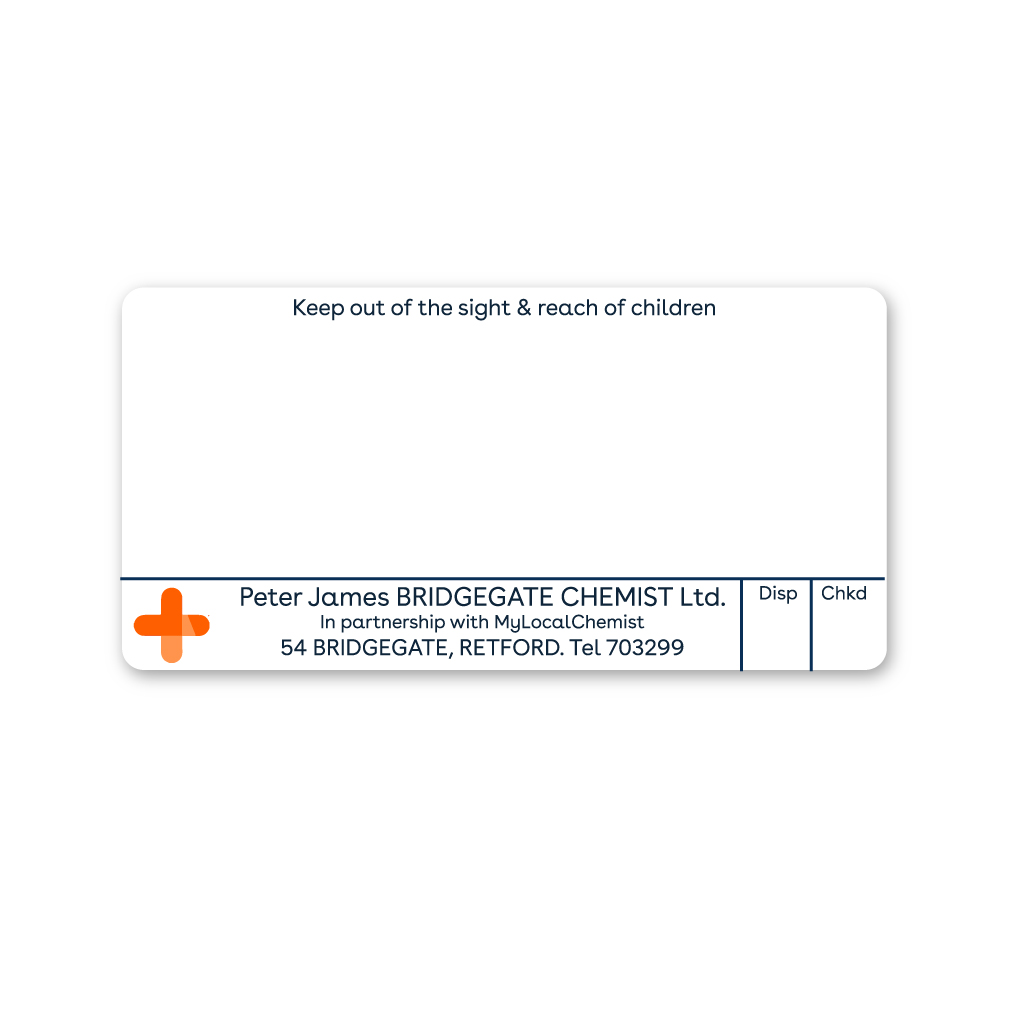 Peter James Chemist Pharmacy Labels
