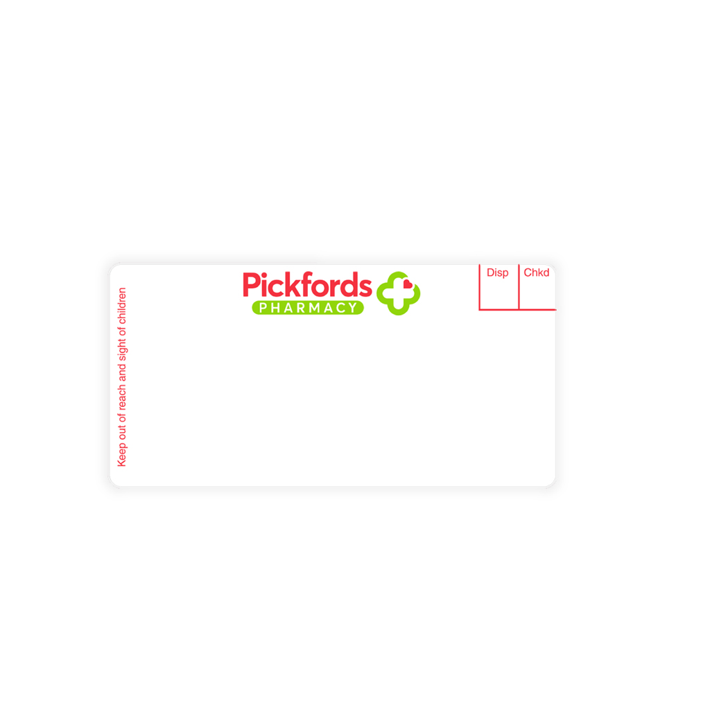 [AZEMT2500] Pickfords Pharmacy Labels Zebra 72X36