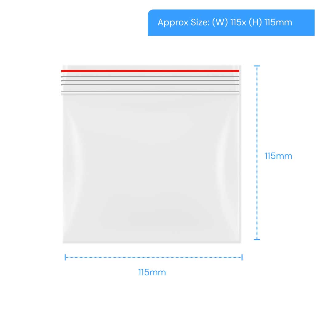 [LGRP060] Polygrip Self Seal Bags 115x115mm 