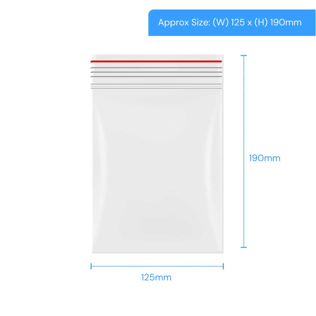 [LGRP100] Polygrip Self Seal Bags - 125x190mm (Pack of 1000)