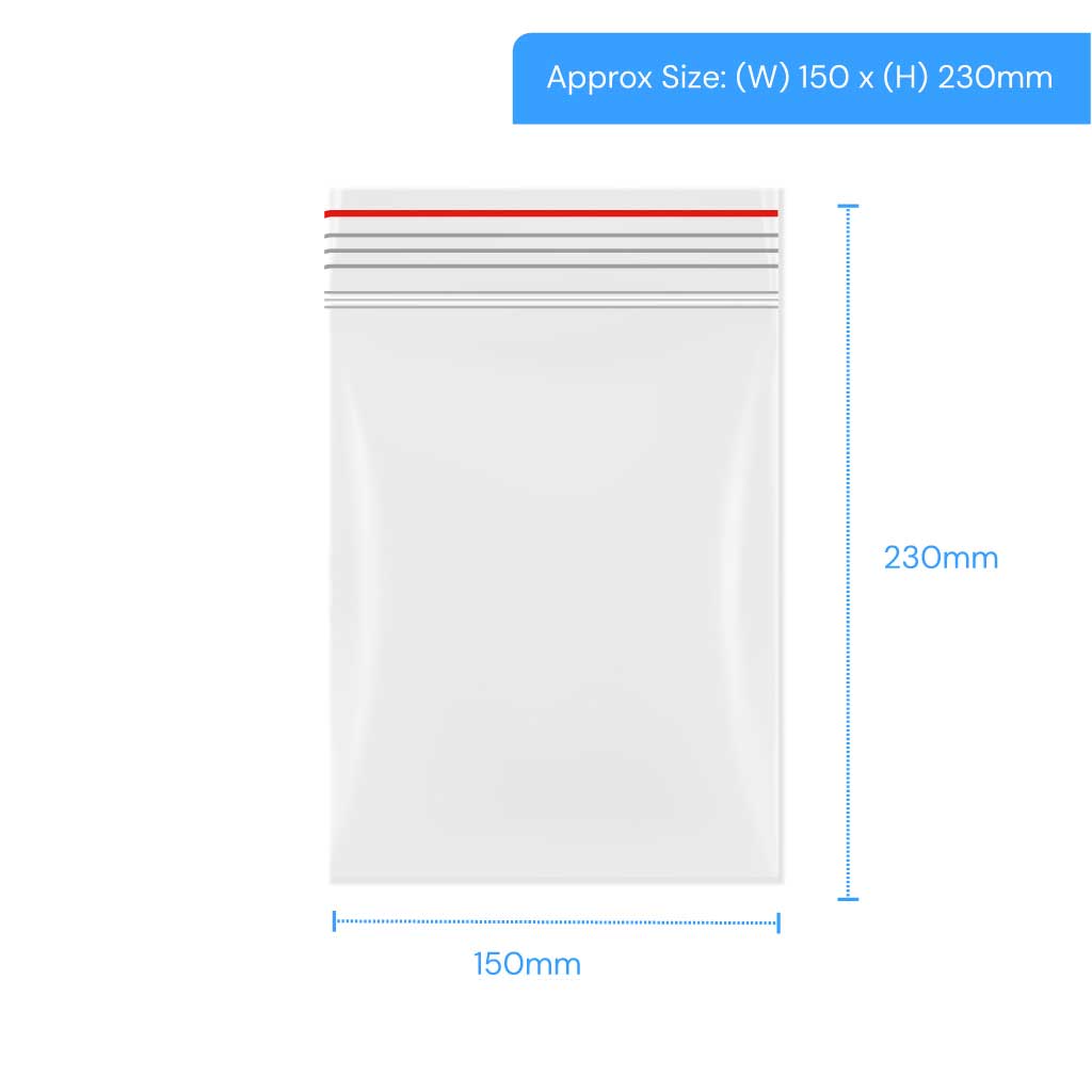 [LGRP120] Polygrip Self Seal Bags 150x230mm 