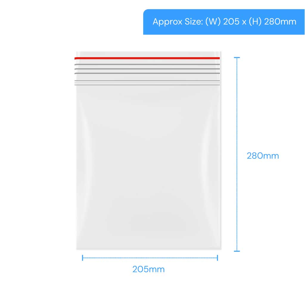 [LGRP130] Polygrip Self Seal Bags - 205x280mm (Pack of 1000)