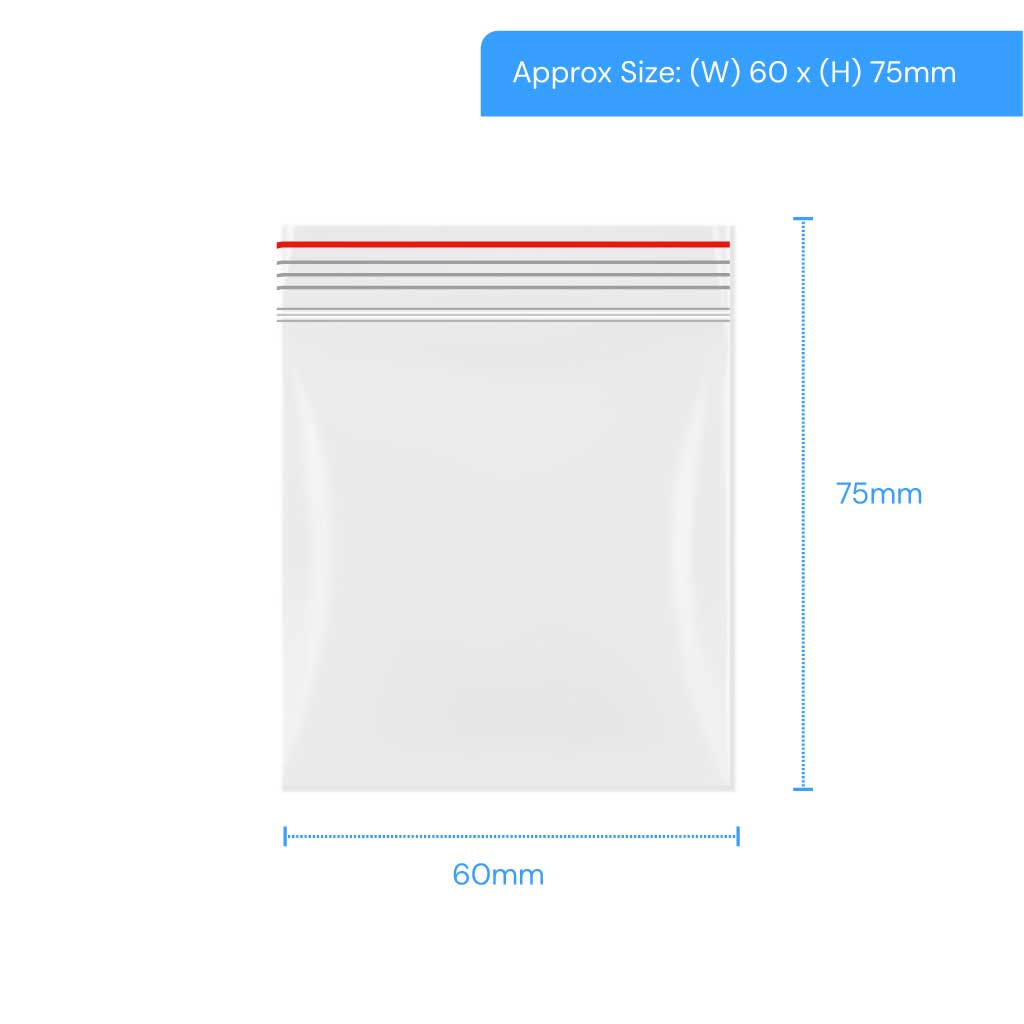 [LGRP031] Polygrip Self Seal Bags - 55x75mm (Pack of 1000)