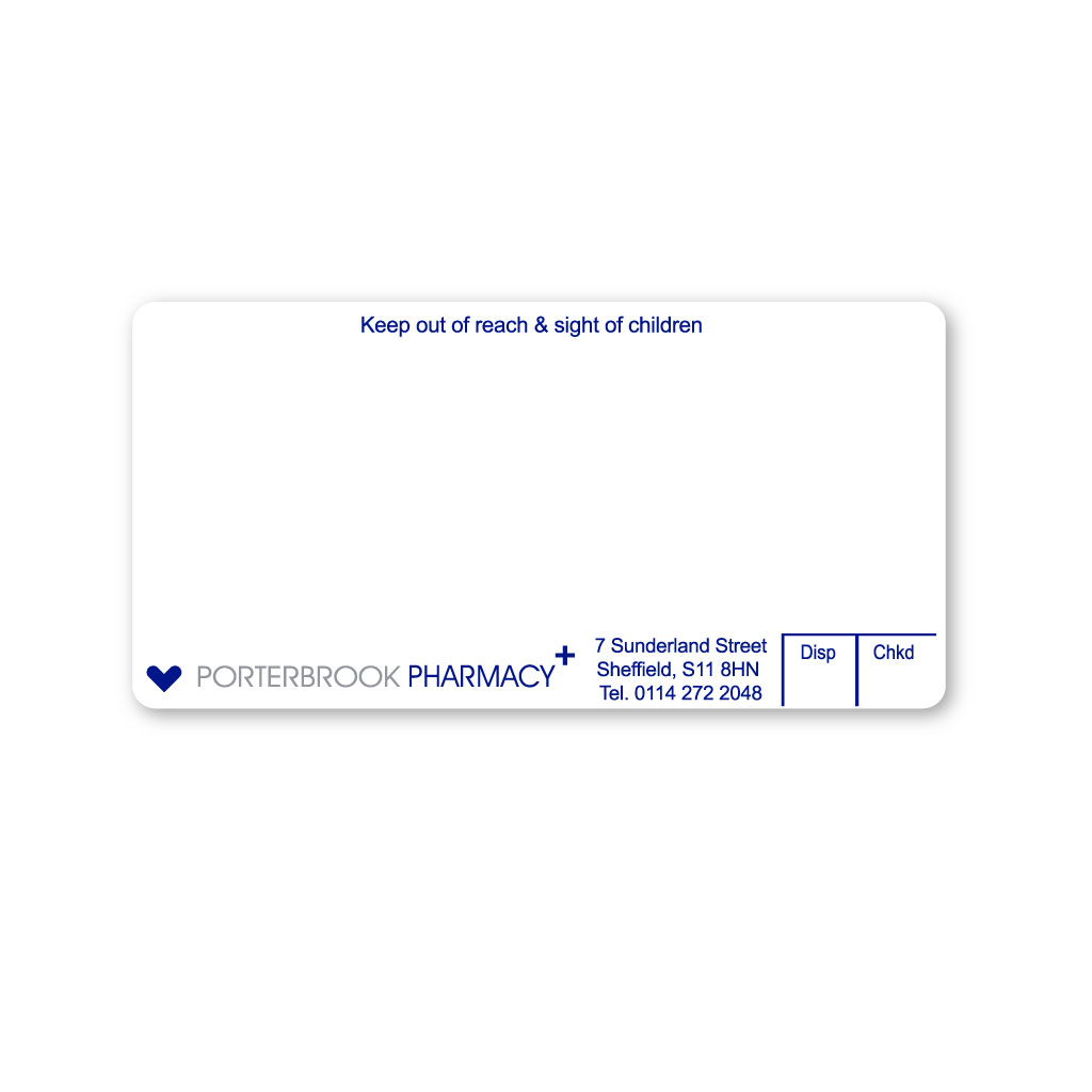 [AZEMT2983] Ascent Group   Porter Brook Pharmacy Labels