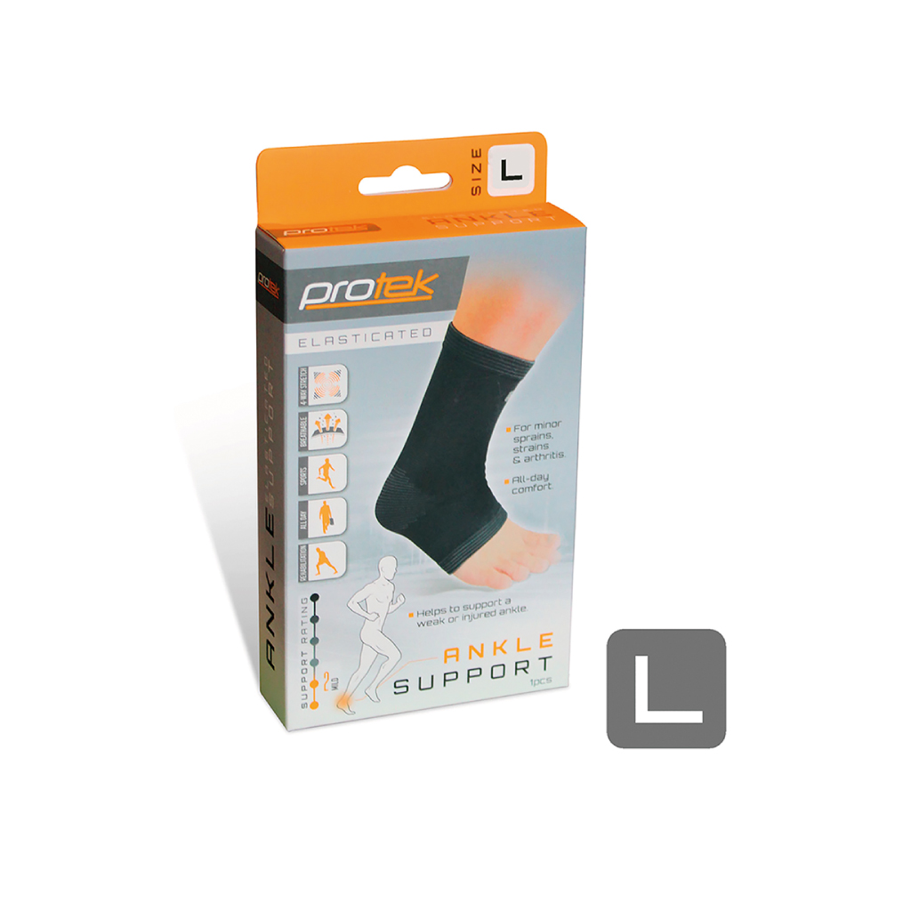 [P20120] Protek Elasticated Ankle Support Size Large
