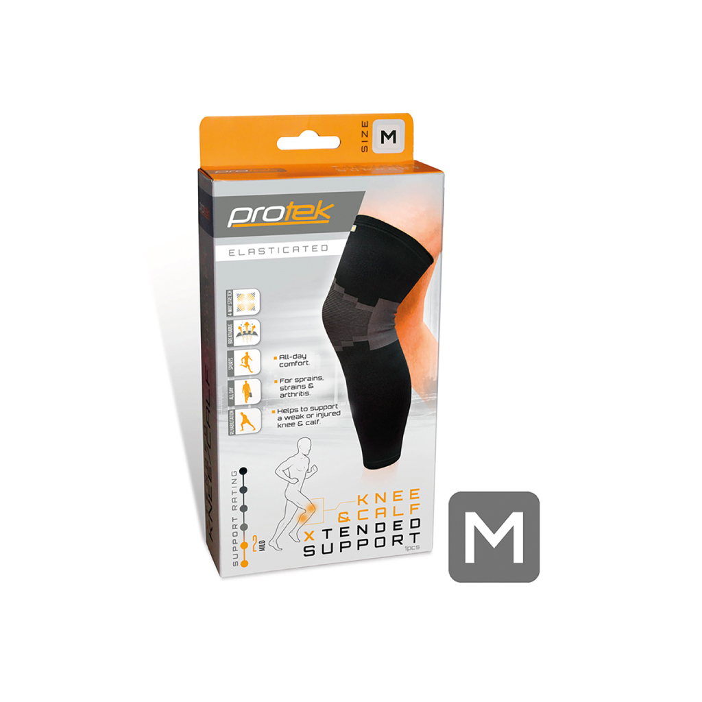 Protek Elasticated Knee/Calf Support Med