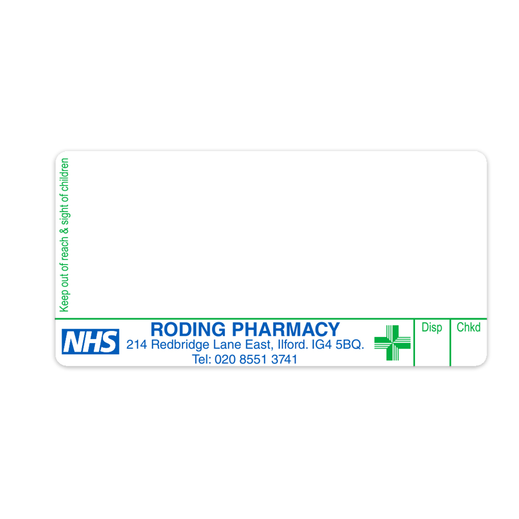 [EMT1790] Roding Pharmacy Dispensing Labels