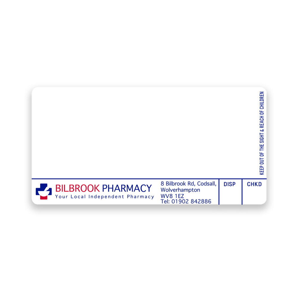 Bilbrook Pharmacy Dispensing Labels