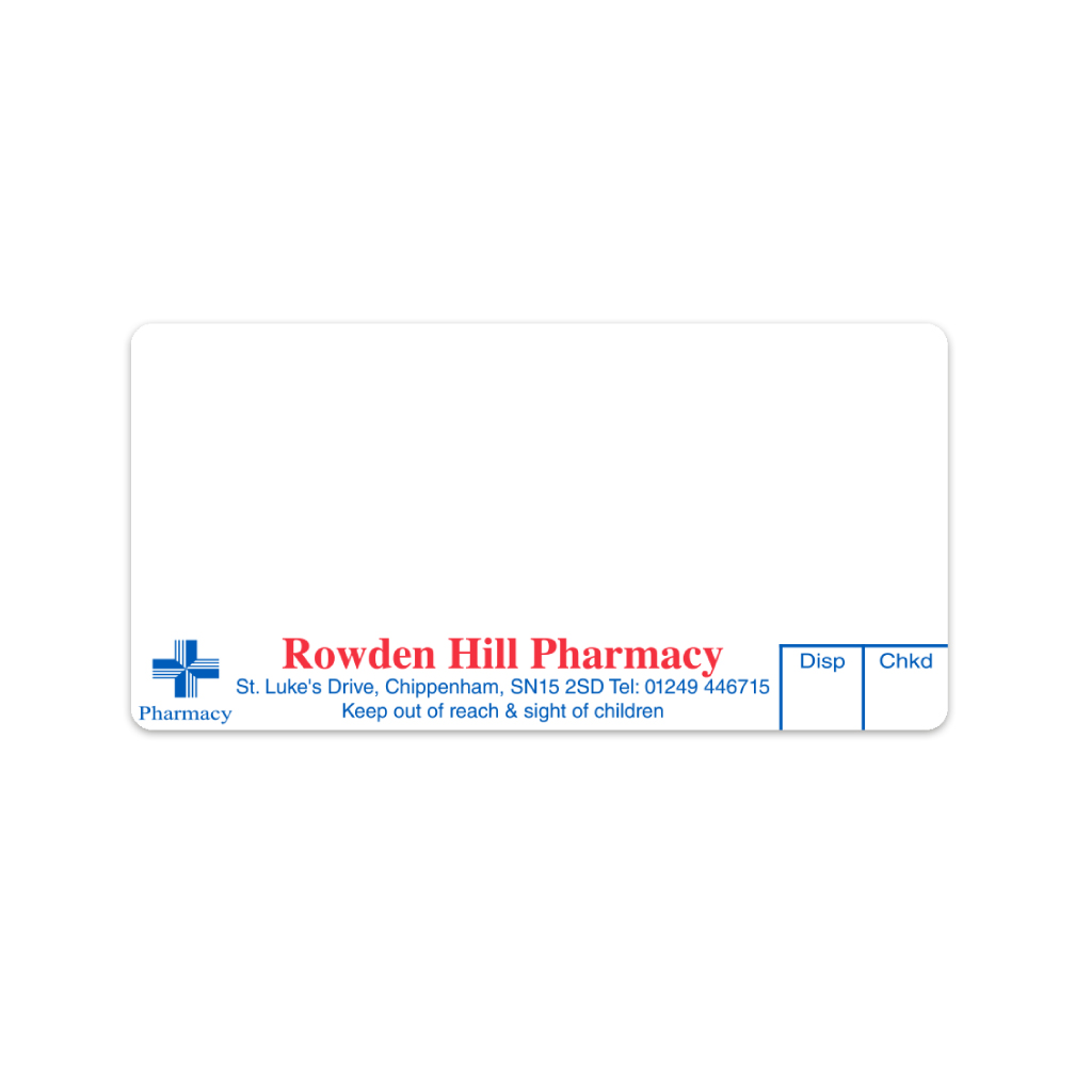 [AZEMT2900] Rowden Hill Pharmacy Labels