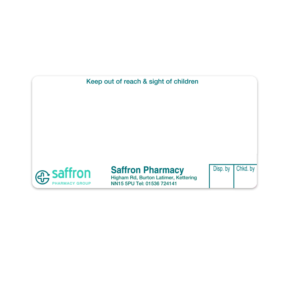 Saffron Group   Pharmacy Higham Rd Labels
