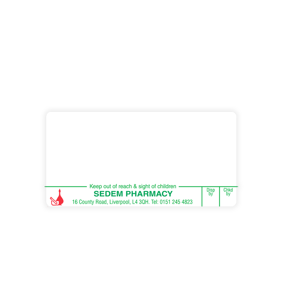 Sedem Pharmacy Labels County Road