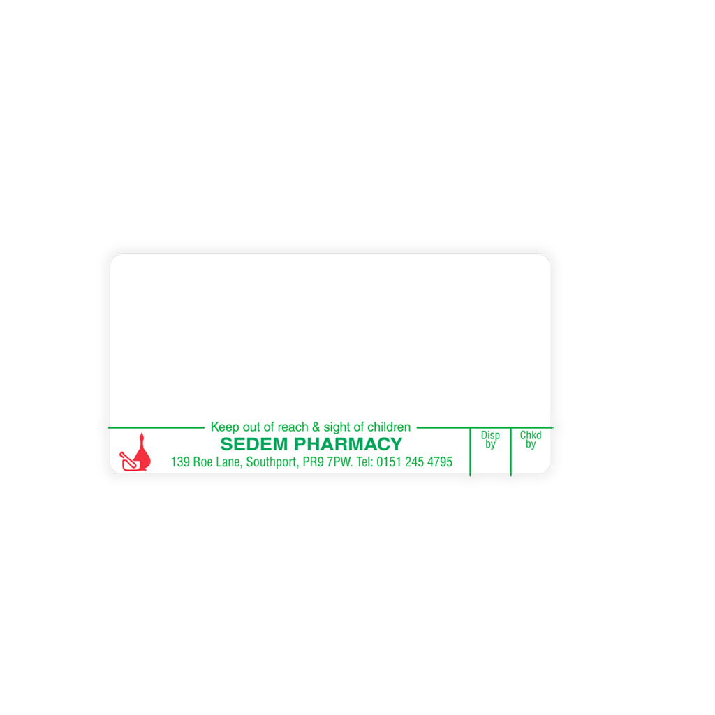 Sedem Pharmacy Labels Roe Lane