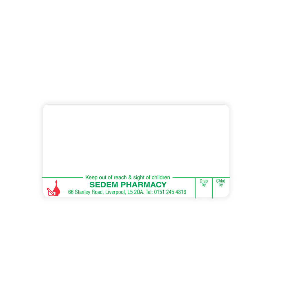 [AZEMT2245] Sedem Pharmacy Labels Stanley Road