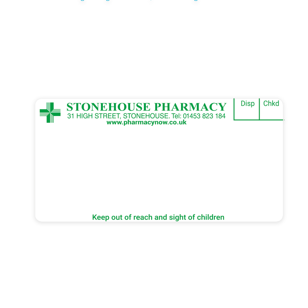 [EMT1334] Shaunaks Stonehouse Pharmacy Labels