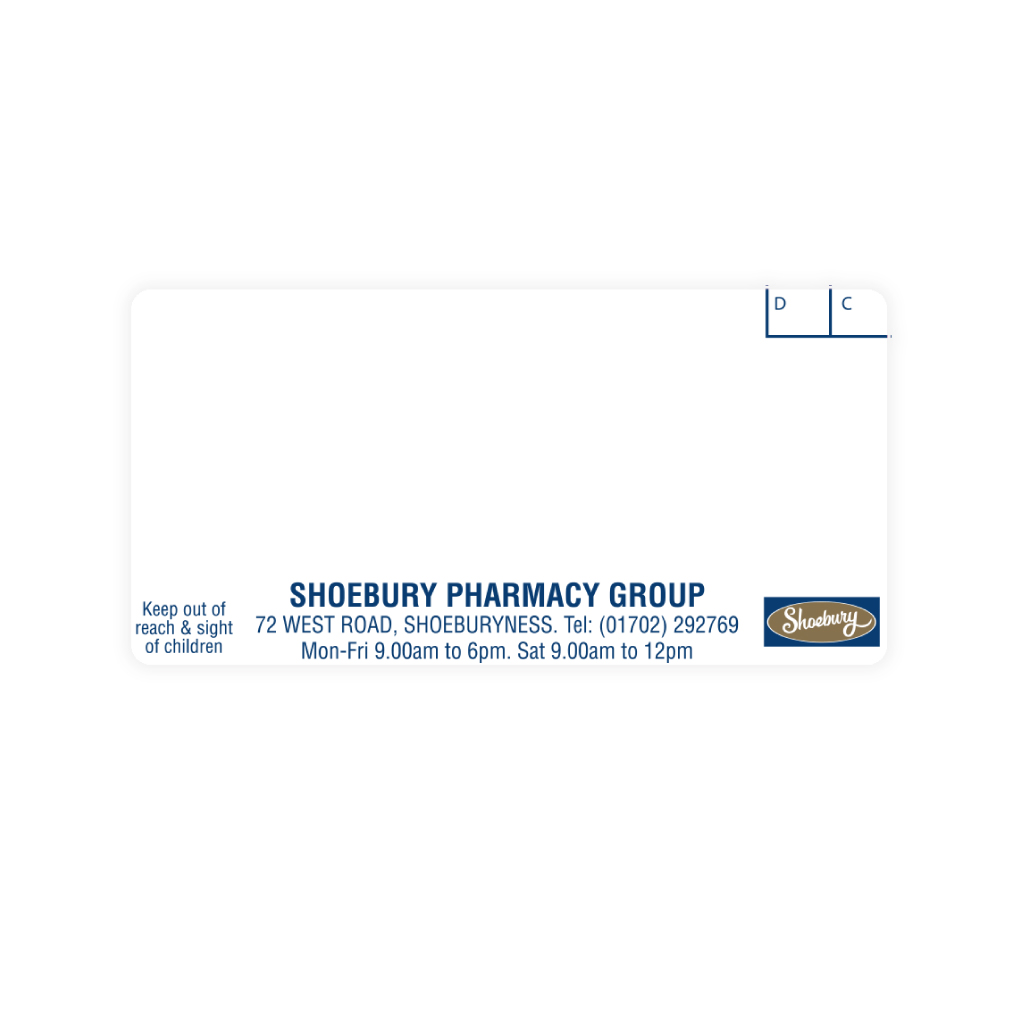 Shoebury Pharmacy - West Road Labels