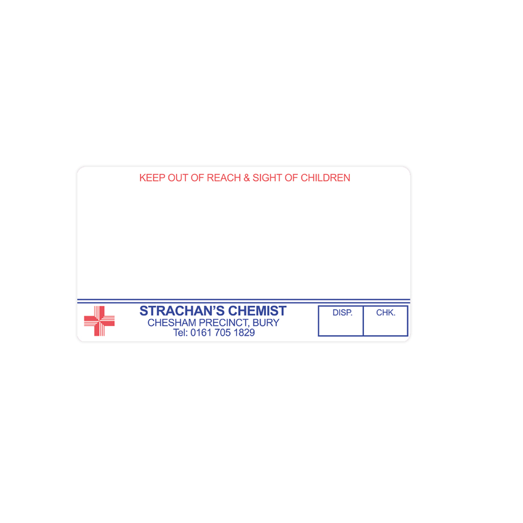 [EMT1245] Strachans Bury Dispensing Labels